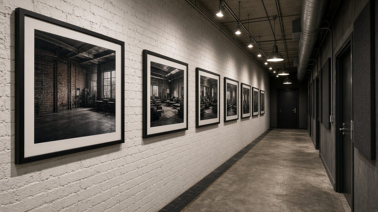 Rendering: Corridor gallery wall